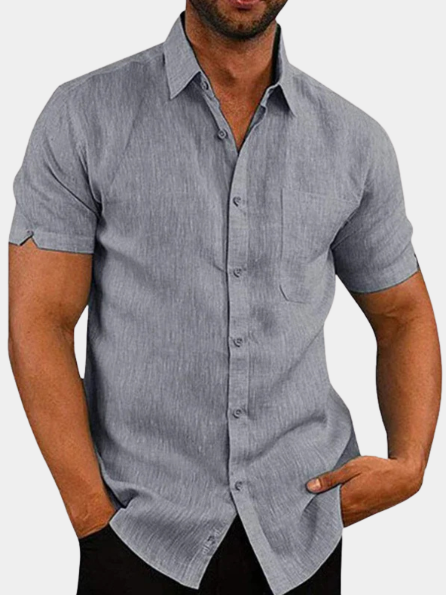PHILIP™ | Chemise en lin à manches courtes pour homme