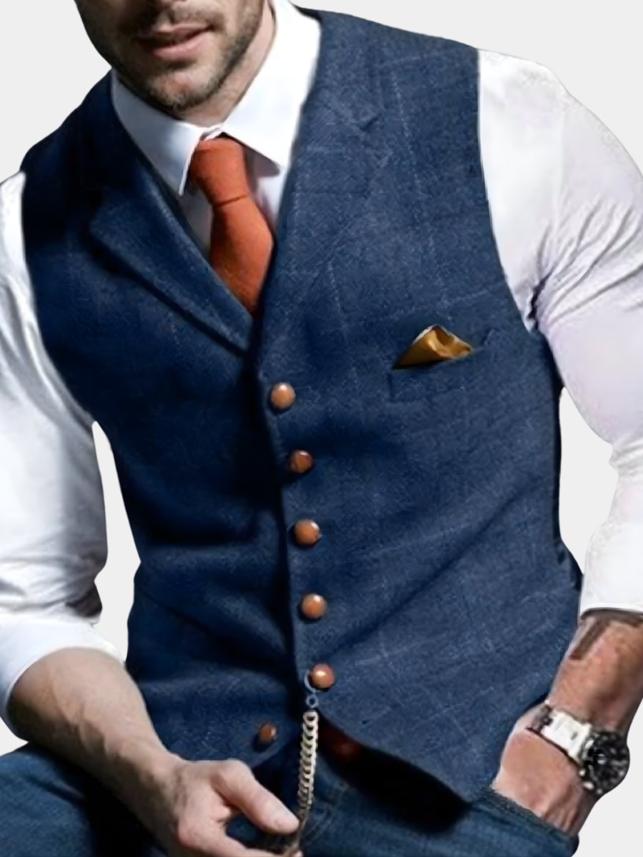 PHILIP™ | Gilet Homme Coupe Ajustée à Boutons