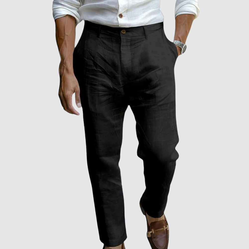 PHILIP™ | Pantalon en lin à plis pour homme