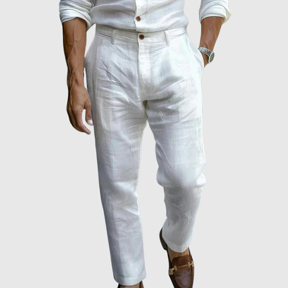 PHILIP™ | Pantalon en lin à plis pour homme