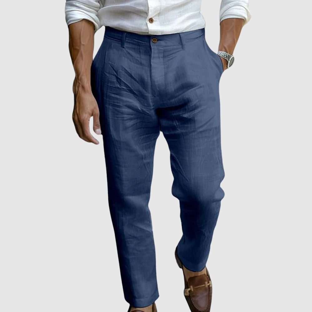PHILIP™ | Pantalon en lin à plis pour homme
