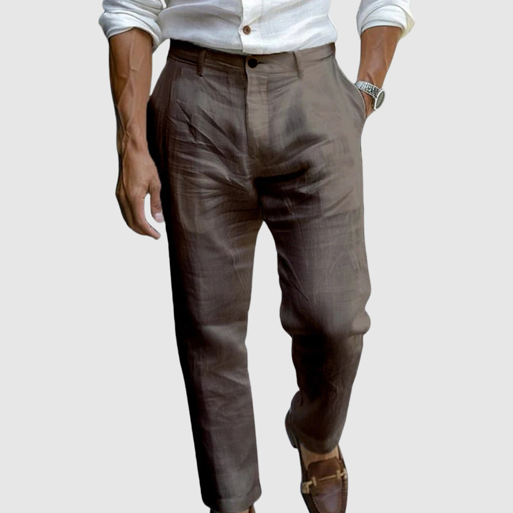 PHILIP™ | Pantalon en lin à plis pour homme