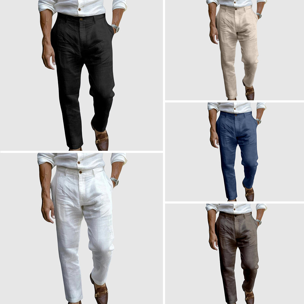 PHILIP™ | Pantalon en lin à plis pour homme