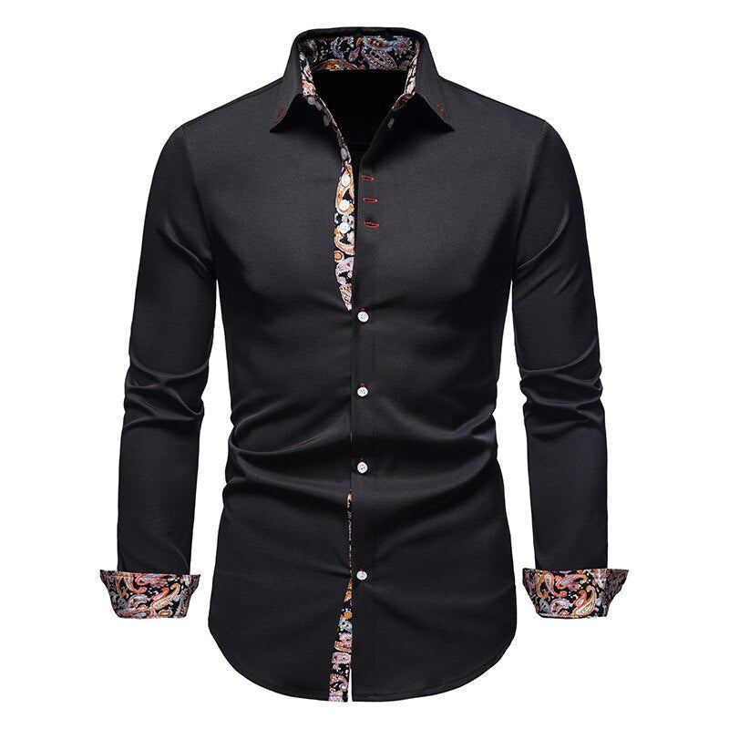 PHILIP™ | Chemise à bordures Paisley