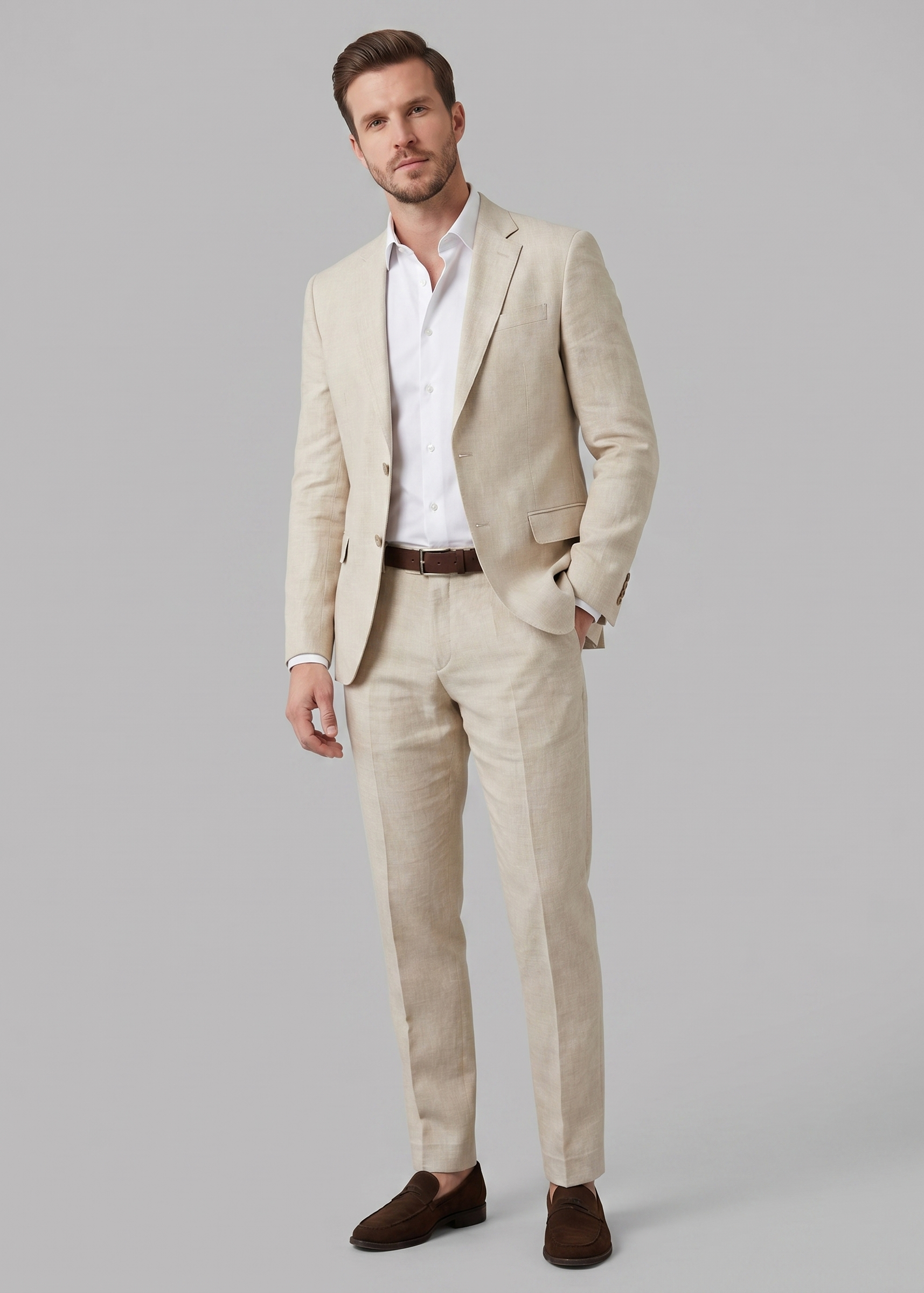 PHILIP™ | Costume deux pièces pour homme en mélange de lin