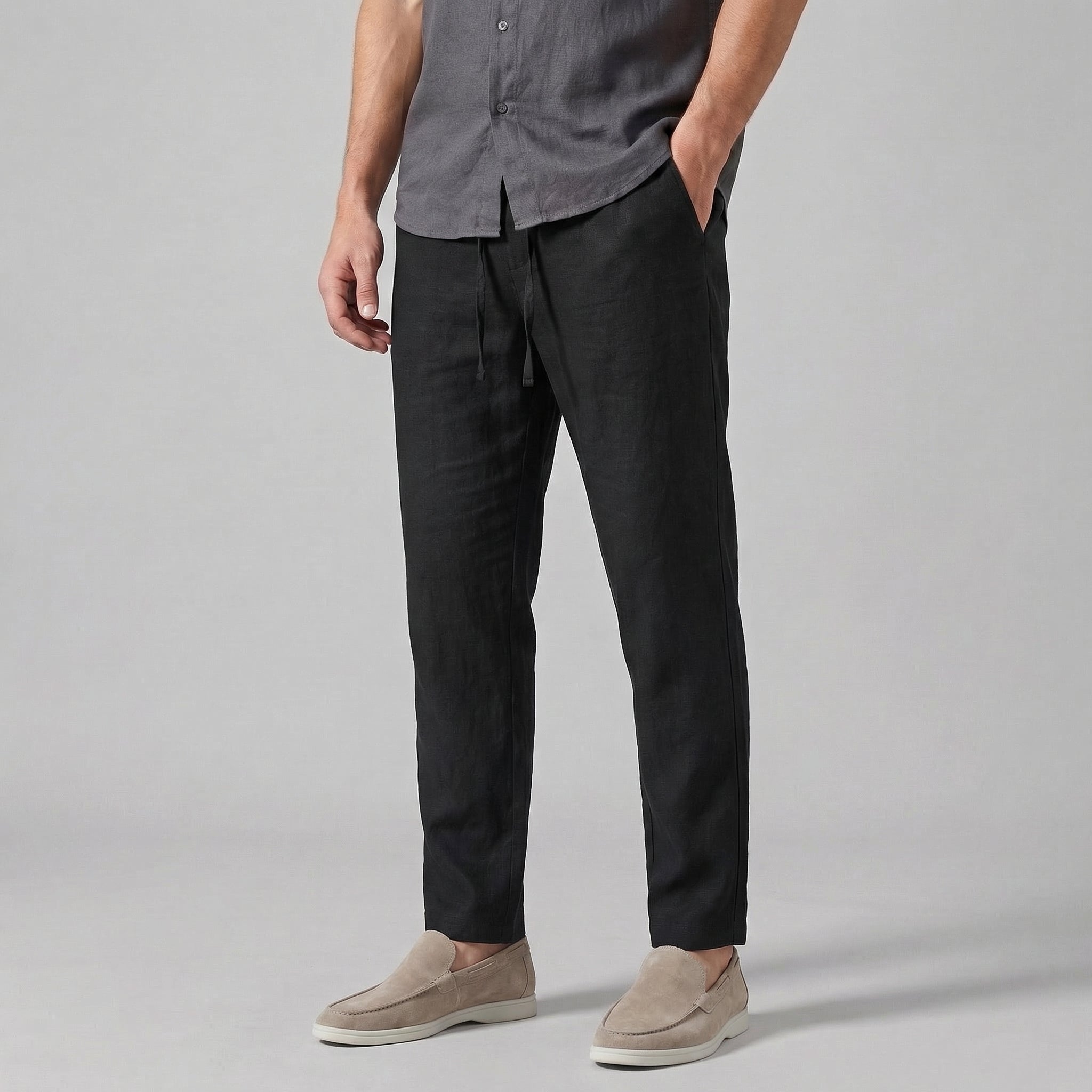 PHILIP™ | Pantalon décontracté en lin pour homme, sans fermeture