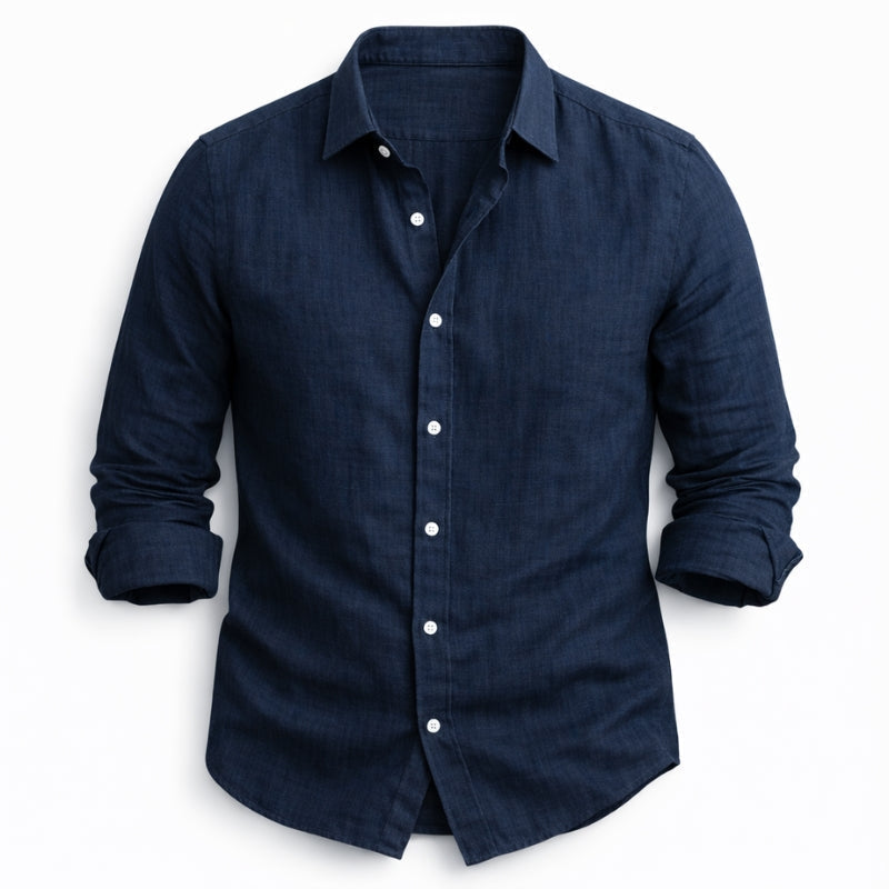 PHILIP™ | T-shirt à manches longues en coton et lin pour homme