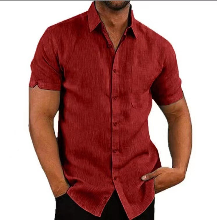 PHILIP™ | Chemise en lin à manches courtes pour homme