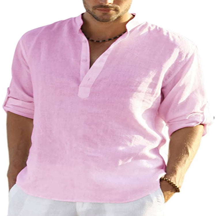 PHILIP™ | Chemise popover en coton et lin pour homme