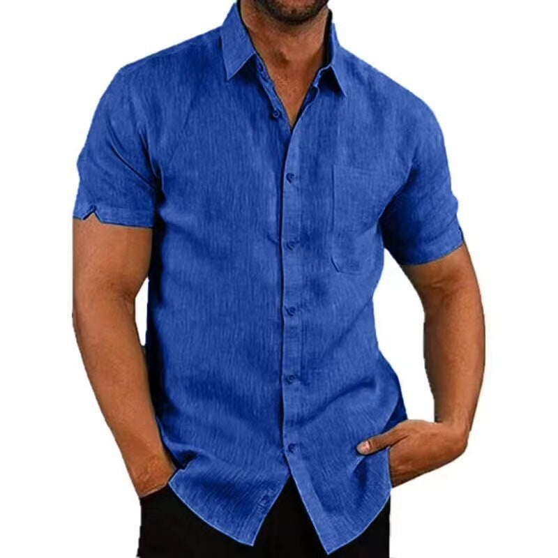 PHILIP™ | Chemise en lin à manches courtes pour homme