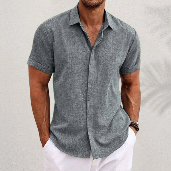 PHILIP™ | T-shirt en lin à manches courtes