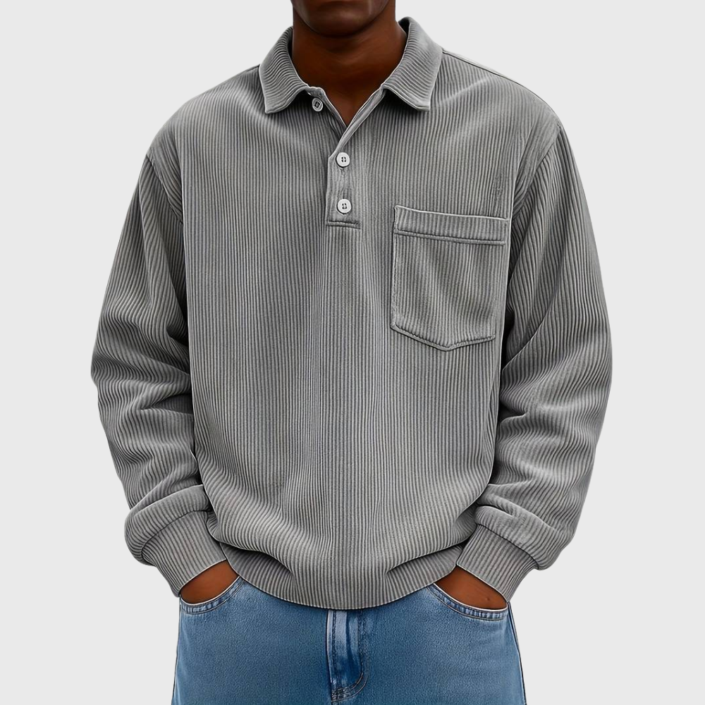 PHILIP | CHEMISE À MANCHES LONGUES EN VELOURS COURRU