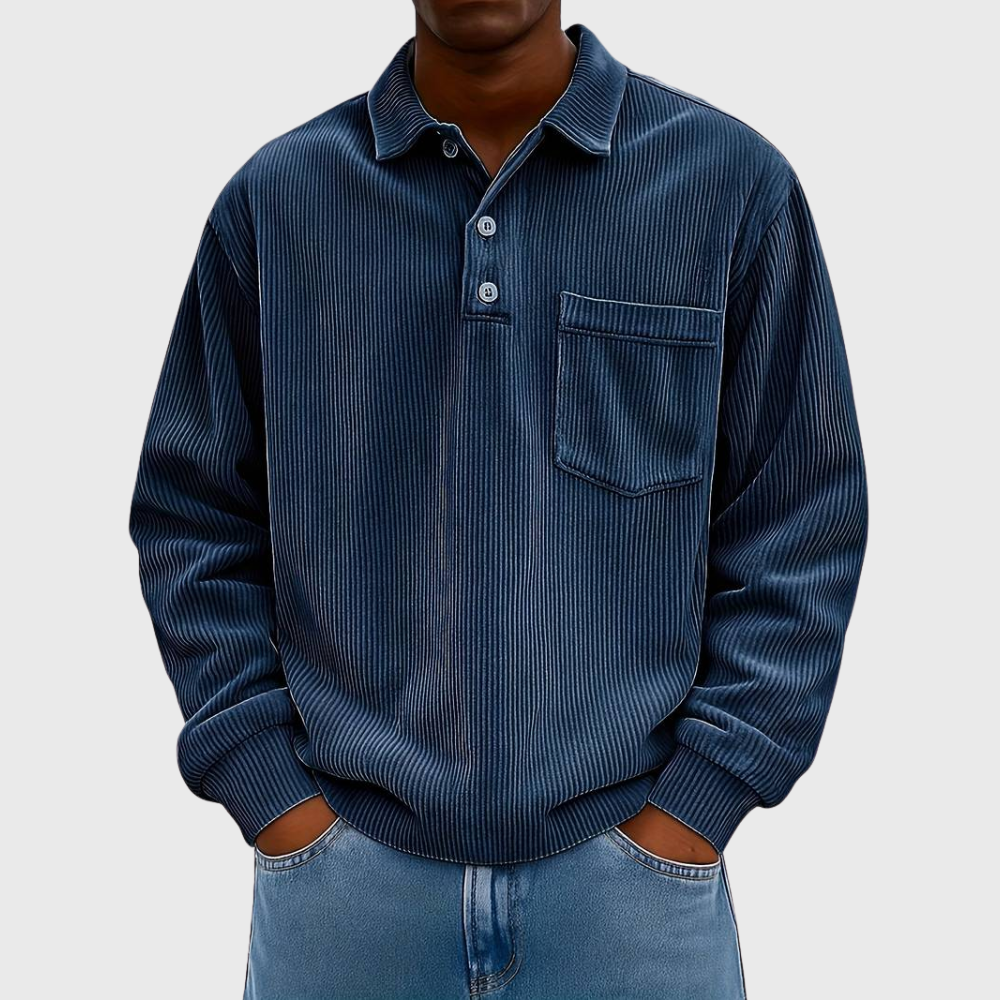 PHILIP | CHEMISE À MANCHES LONGUES EN VELOURS COURRU