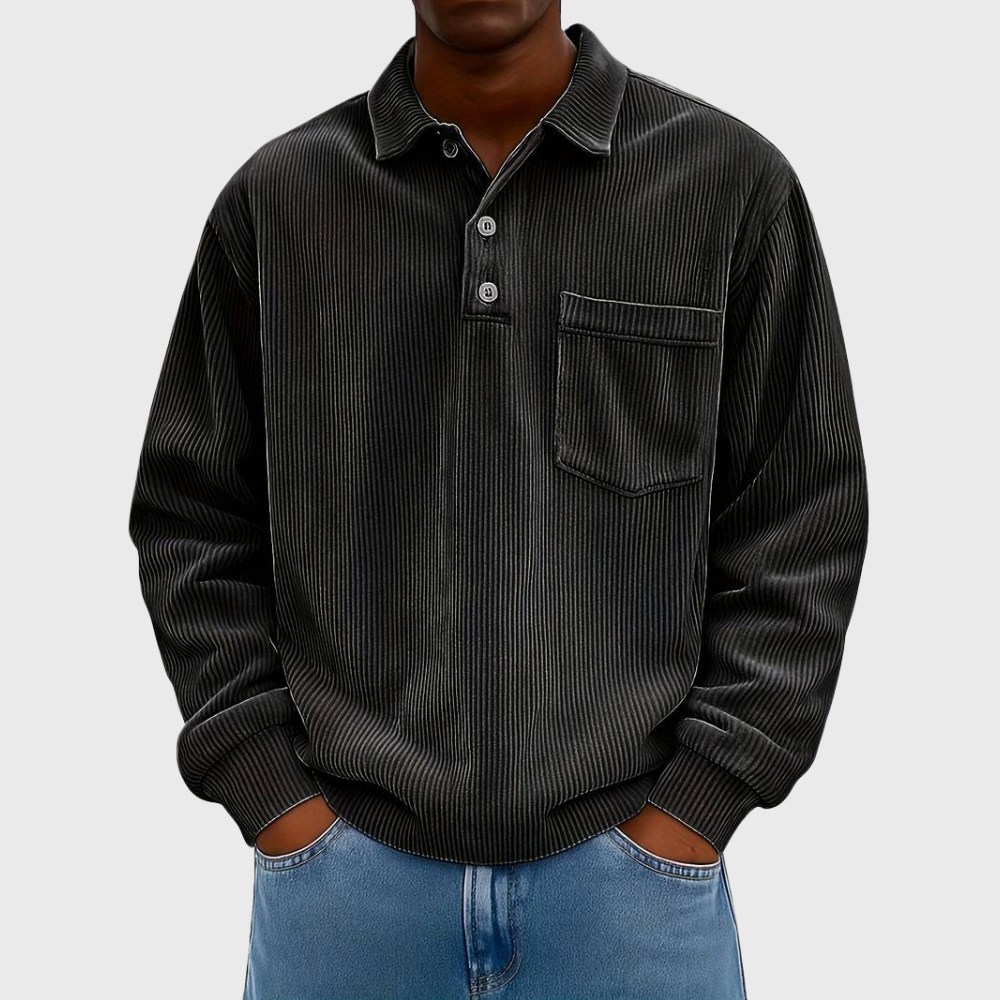 PHILIP | CHEMISE À MANCHES LONGUES EN VELOURS COURRU