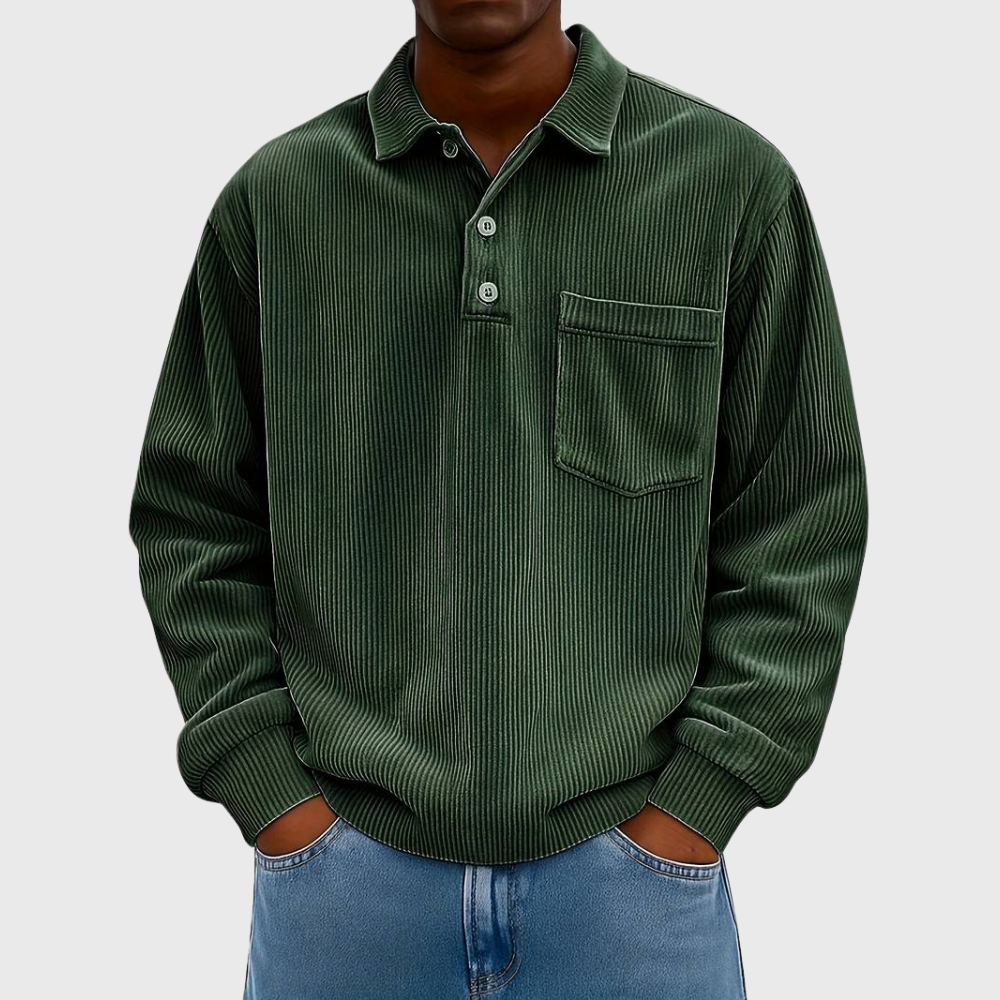 PHILIP | CHEMISE À MANCHES LONGUES EN VELOURS COURRU
