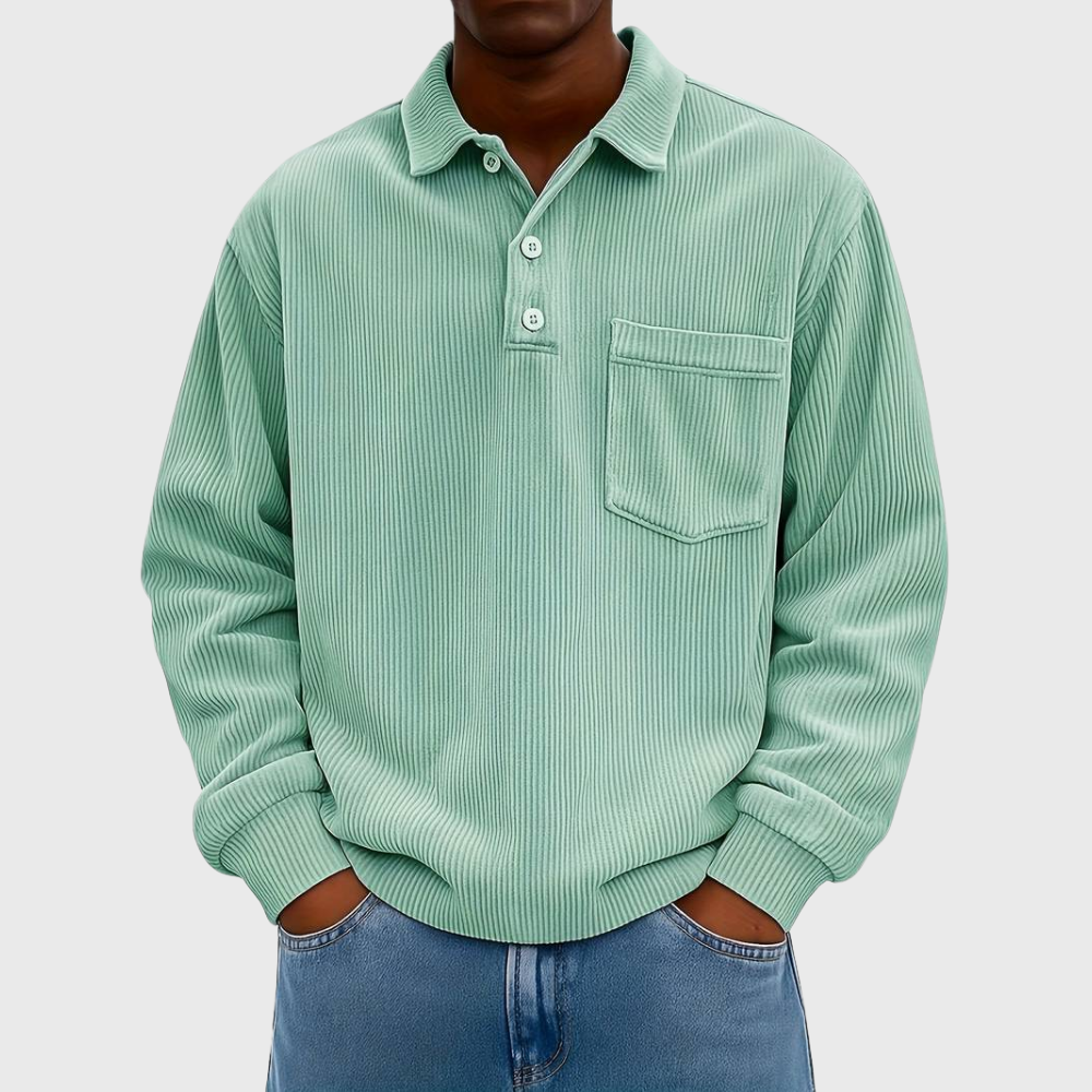 PHILIP | CHEMISE À MANCHES LONGUES EN VELOURS COURRU