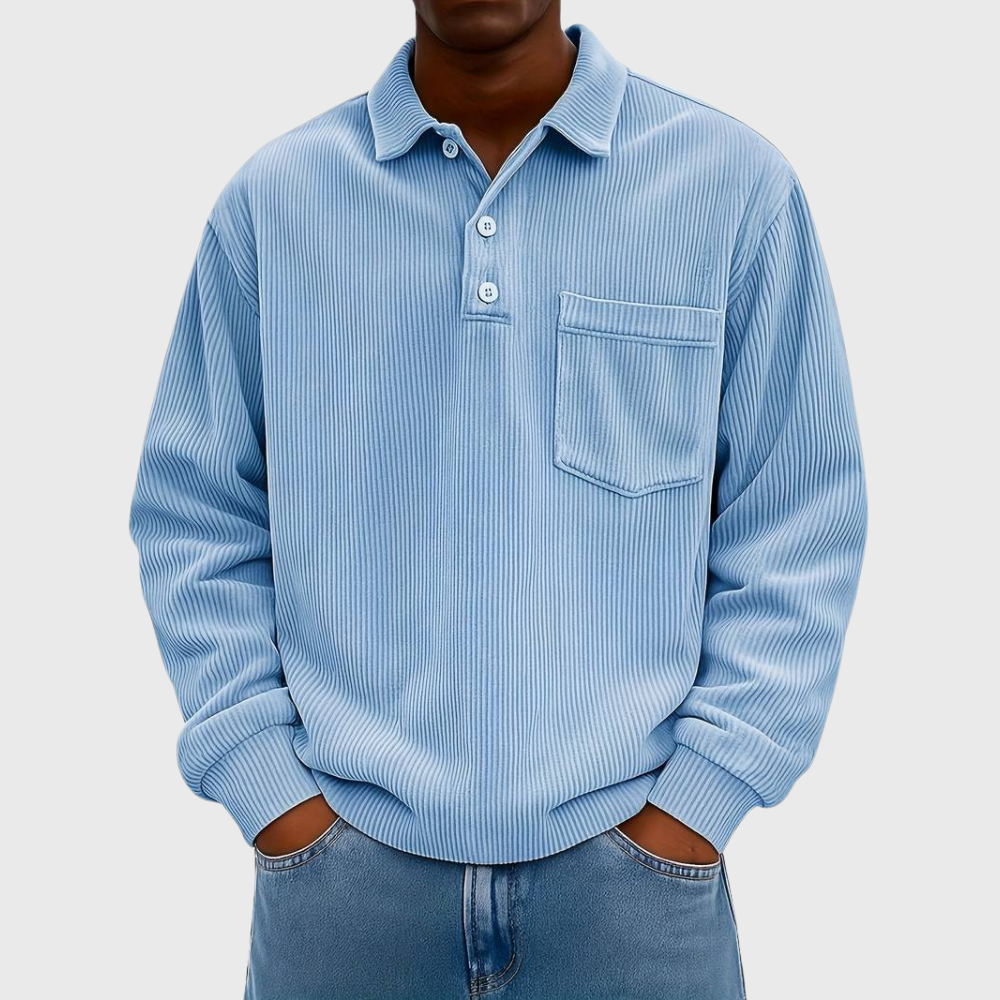 PHILIP | CHEMISE À MANCHES LONGUES EN VELOURS COURRU