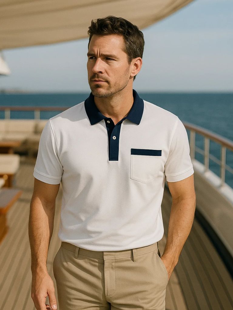 PHILIP™ | Polo à col contrasté
