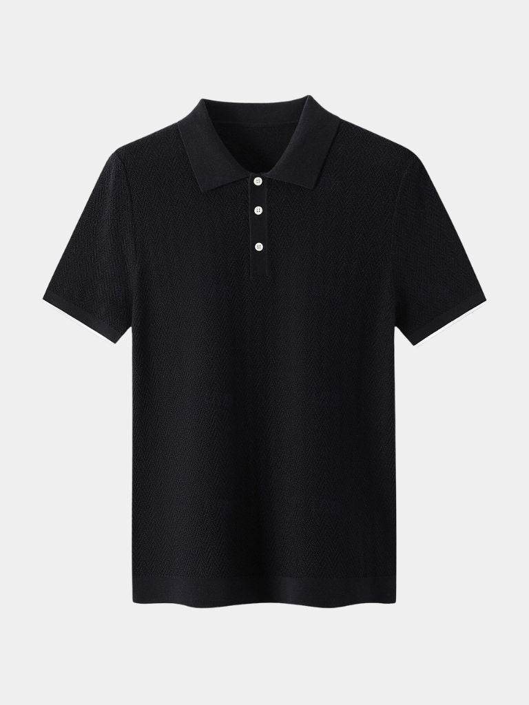 PHILIP™ | Polo en maille à rayures en chevrons