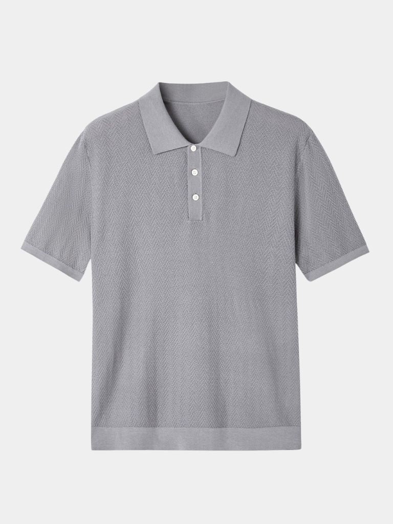 PHILIP™ | Polo en maille à rayures en chevrons