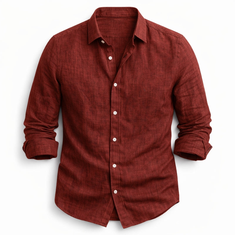 PHILIP™ | T-shirt à manches longues en coton et lin pour homme