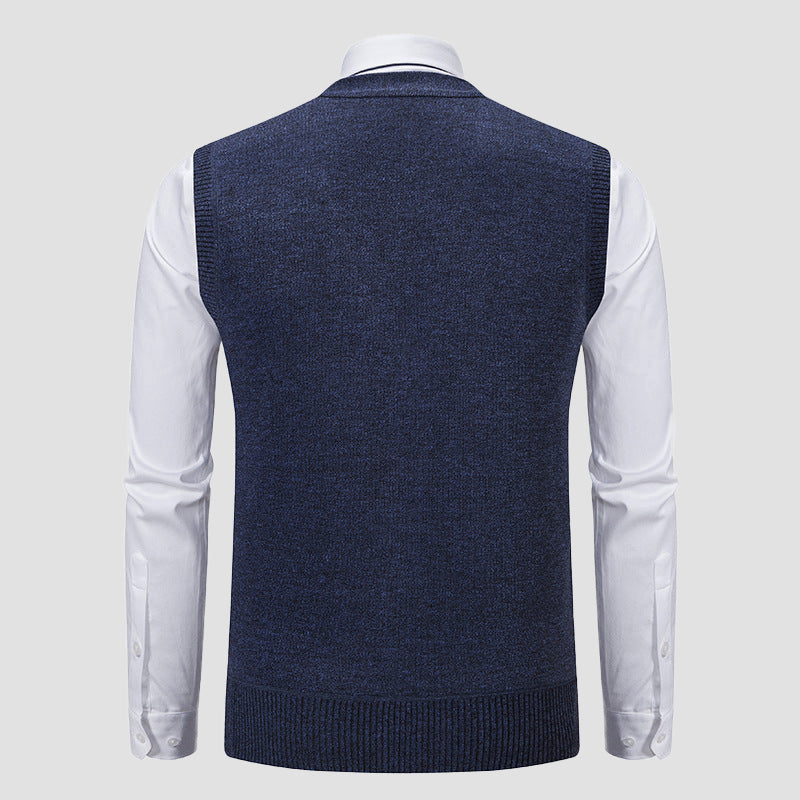 PHILIP™ | Gilet pour homme à mailles losanges, doublé