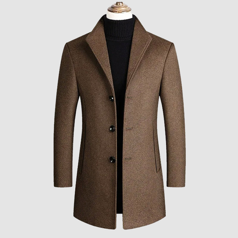 PHILIP™ | Manteau pour homme en laine et viscose avec doublure en Nanosilk