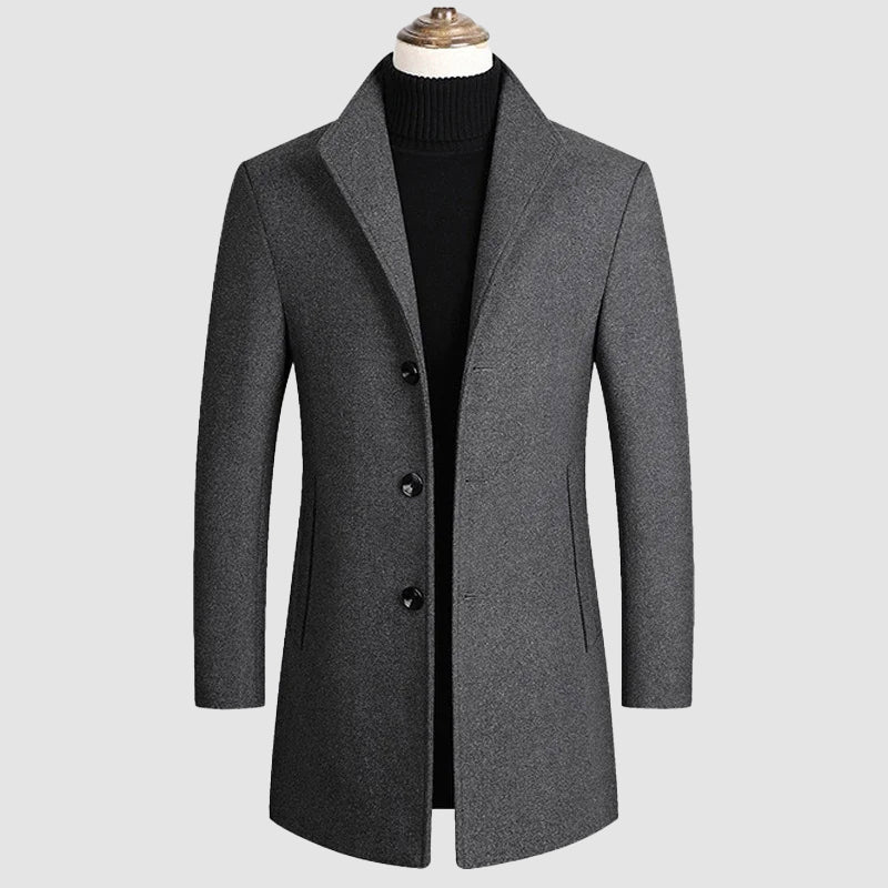 PHILIP™ | Manteau pour homme en laine et viscose avec doublure en Nanosilk