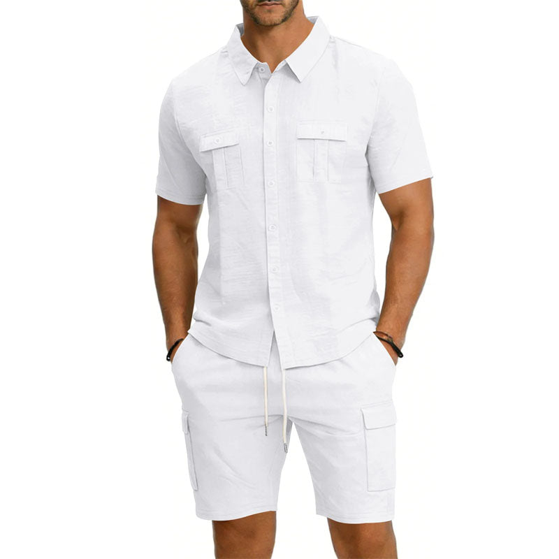 PHILIP™ | Ensemble short et chemise à poches utilitaires pour homme