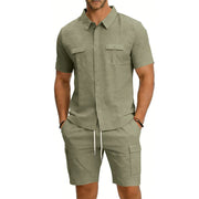 PHILIP™ | Ensemble short et chemise à poches utilitaires pour homme