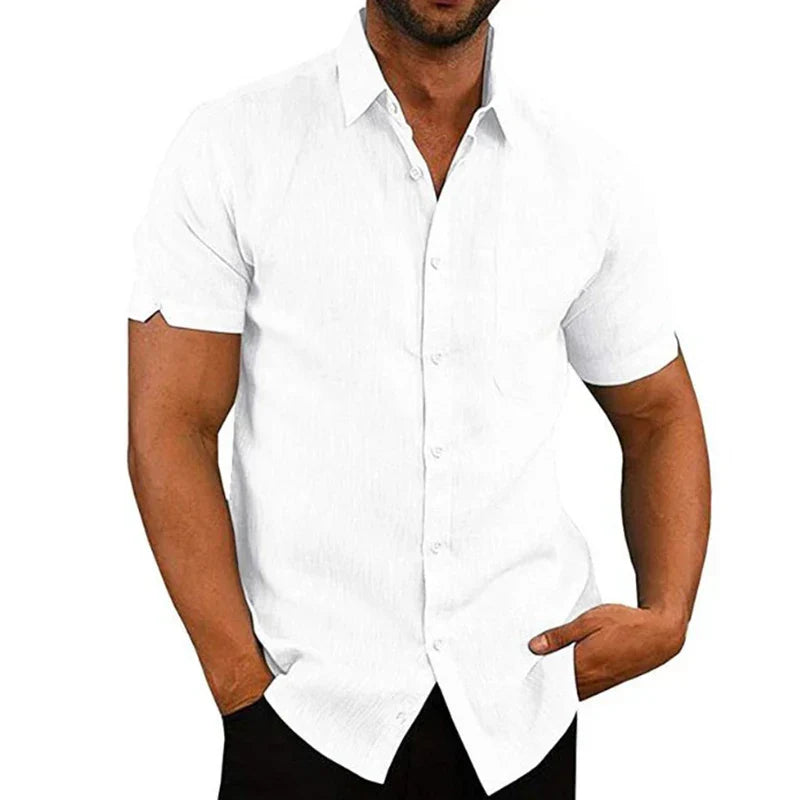 PHILIP™ | Chemise en lin à manches courtes pour homme