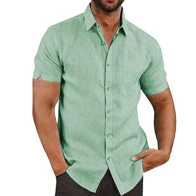 PHILIP™ | Chemise en lin à manches courtes pour homme