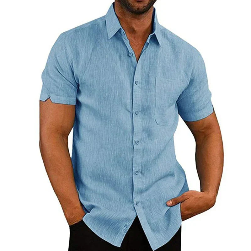 PHILIP™ | Chemise en lin à manches courtes pour homme