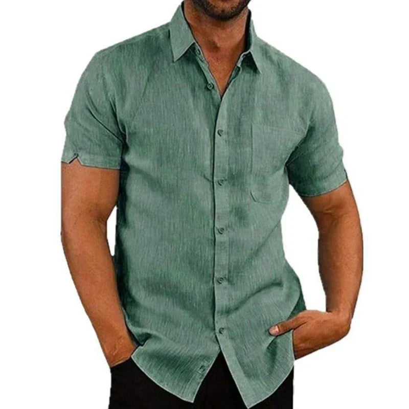 PHILIP™ | Chemise en lin à manches courtes pour homme