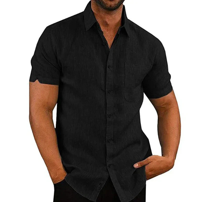 PHILIP™ | Chemise en lin à manches courtes pour homme
