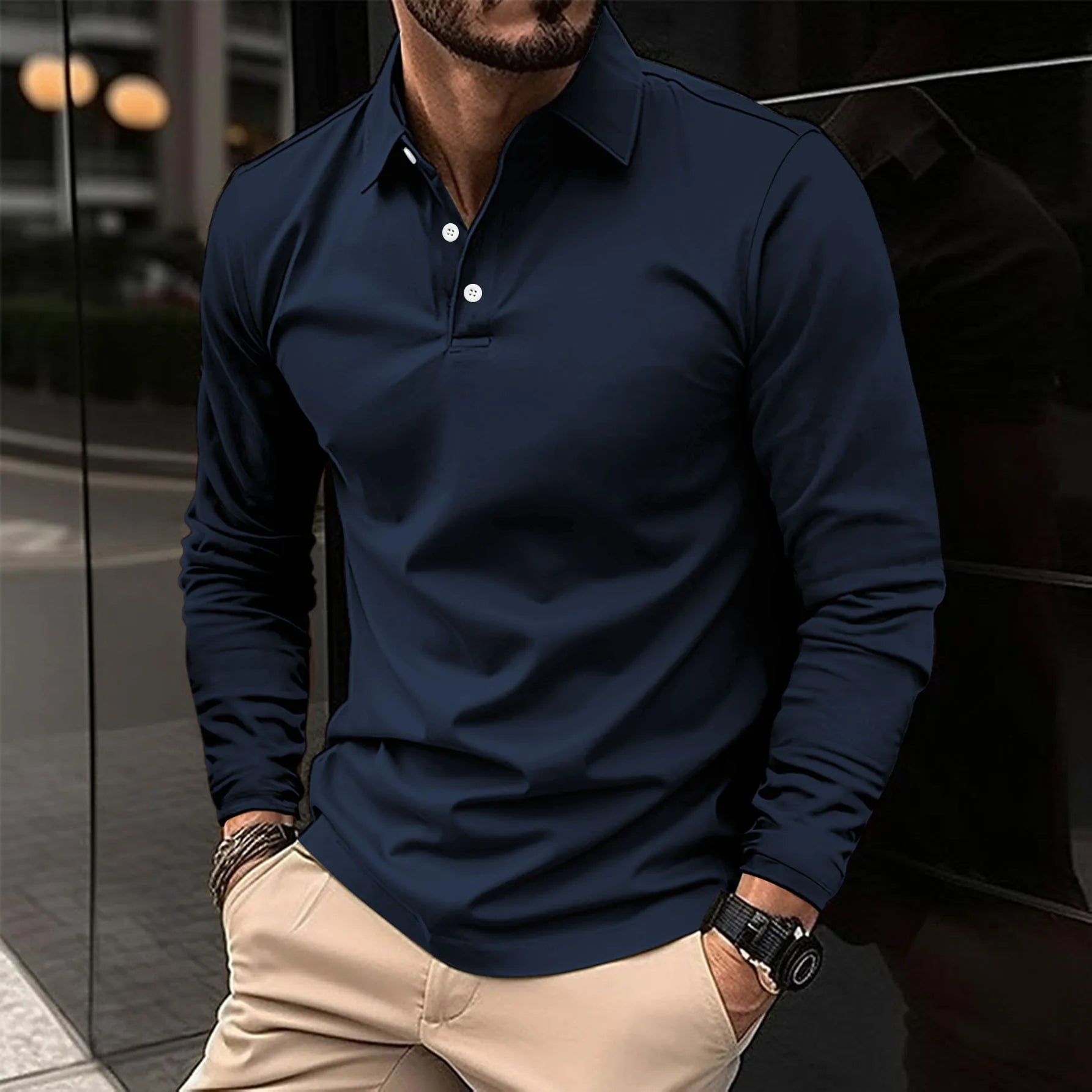 PHILIP™ | T-shirt à col et manches longues