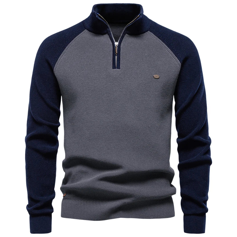 PHILIP | PULL À COL ZIP QUART DE LONG POUR HOMMES