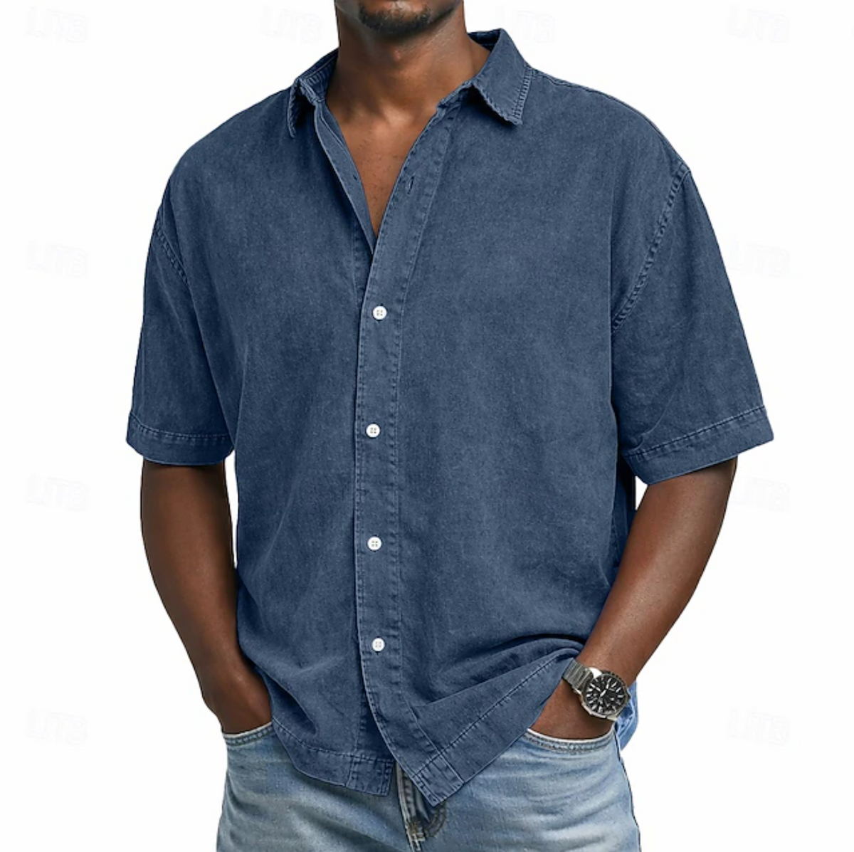 PHILIP™ | Chemise pour homme à effet délavé à l'acide