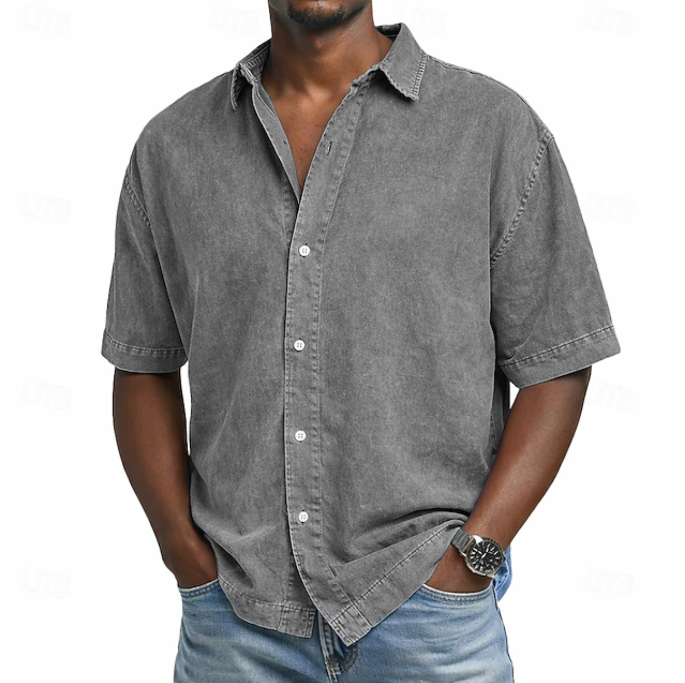 PHILIP™ | Chemise pour homme à effet « acid wash »