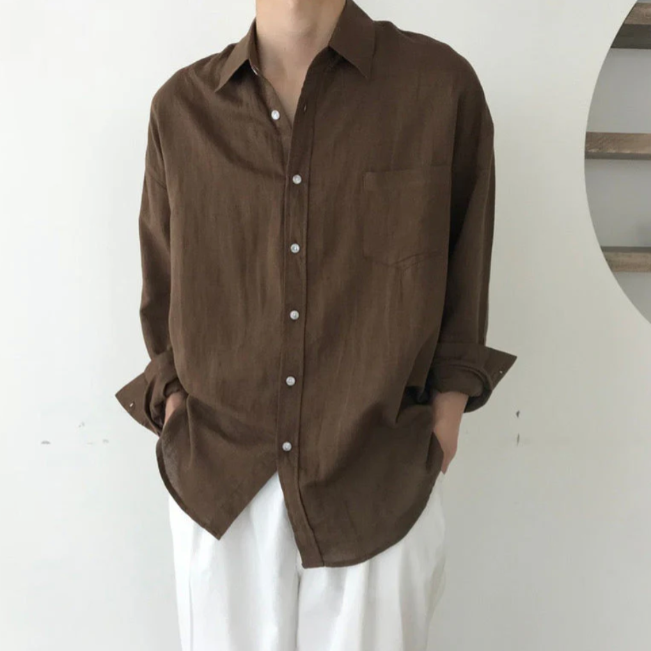 PHILIP™ | Chemise à poches en lin « Spargi » pour homme