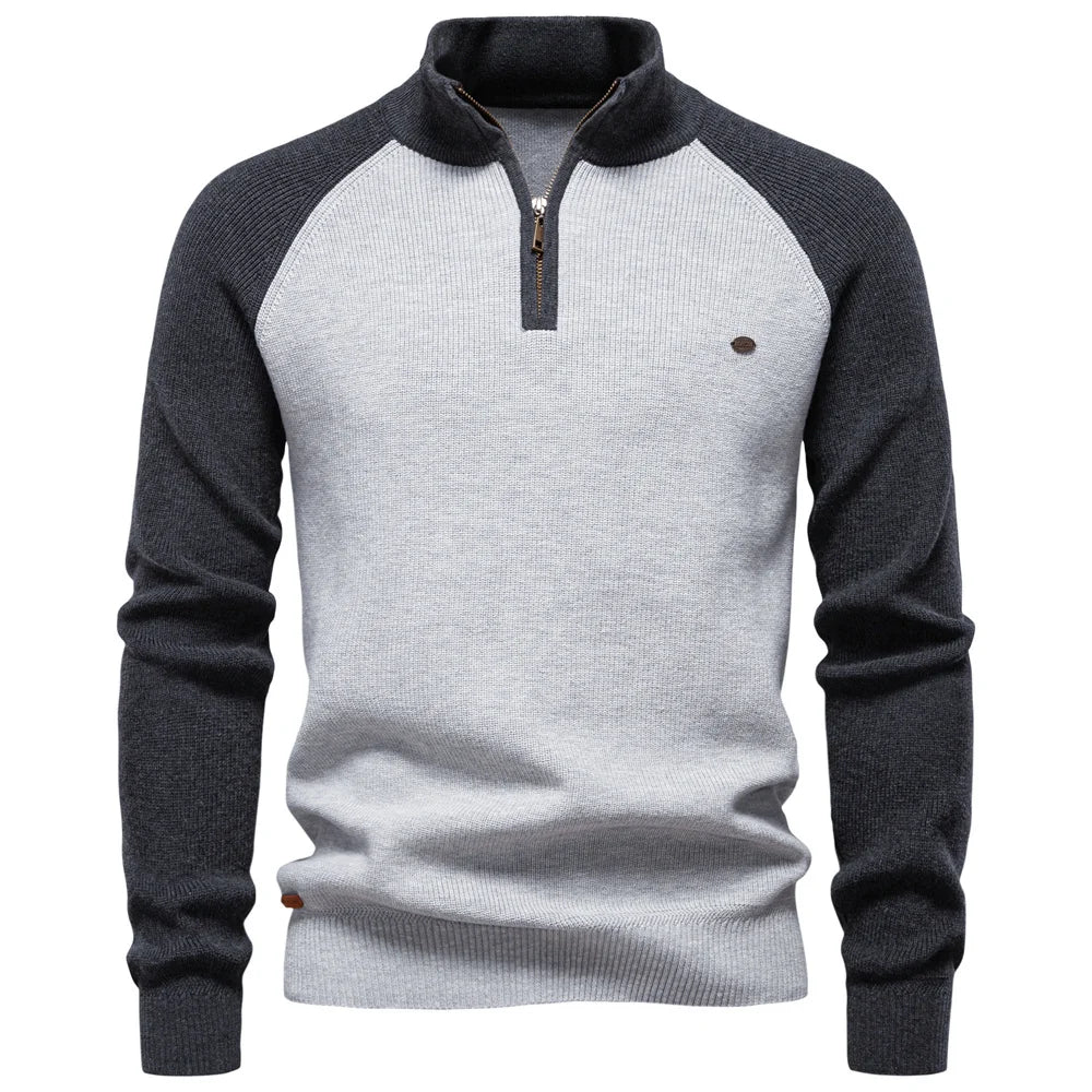 PHILIP | PULL À COL ZIP QUART DE LONG POUR HOMMES