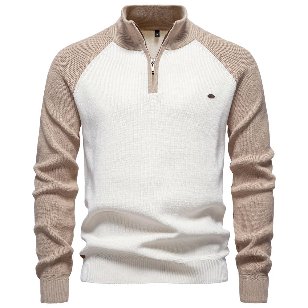PHILIP | PULL À COL ZIP QUART DE LONG POUR HOMMES
