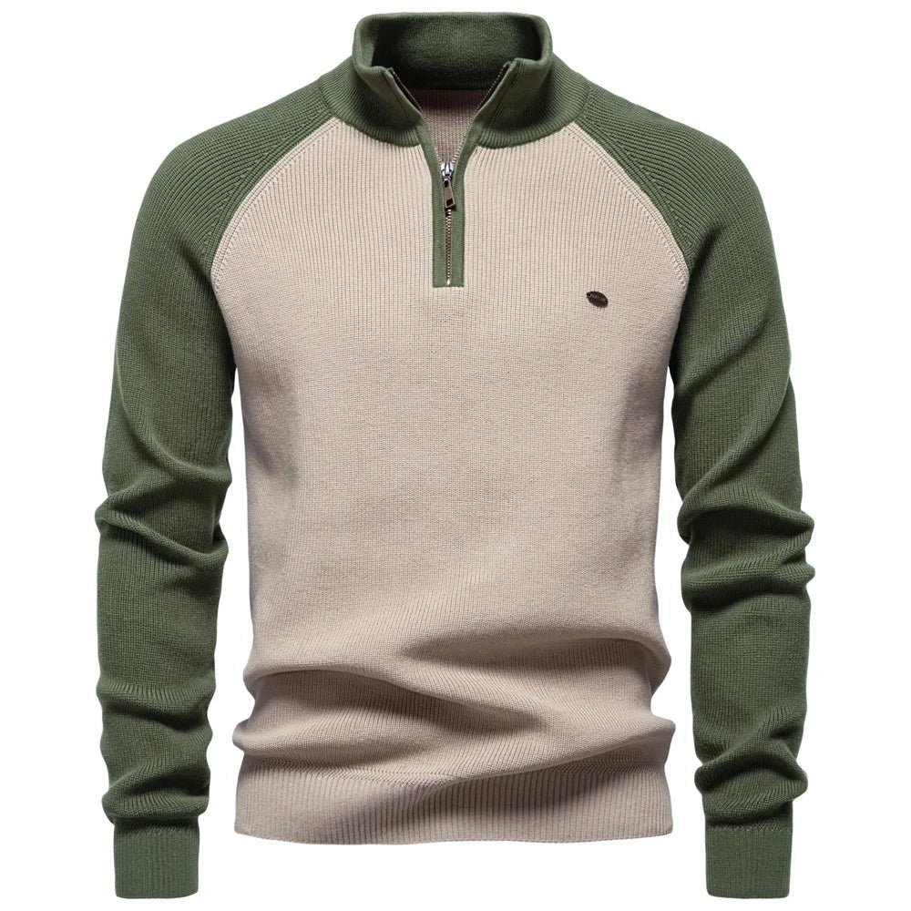 PHILIP | PULL À COL ZIP QUART DE LONG POUR HOMMES