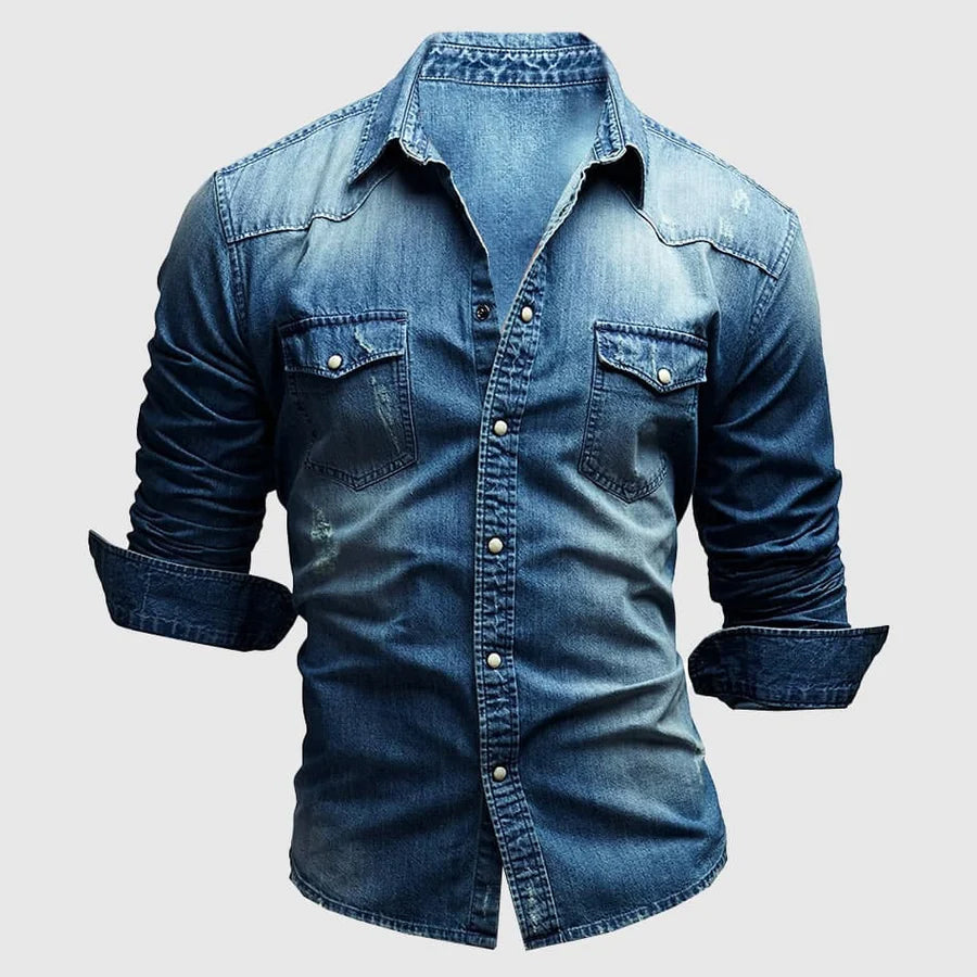 PHILIP™ | Chemise en jean coupe ajustée