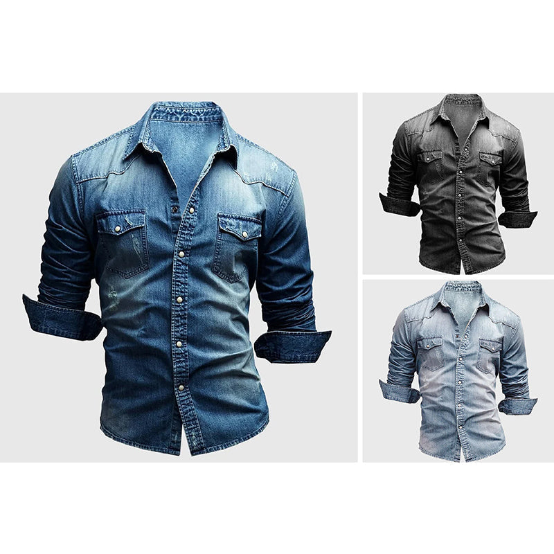 PHILIP™ | Chemise en jean coupe ajustée