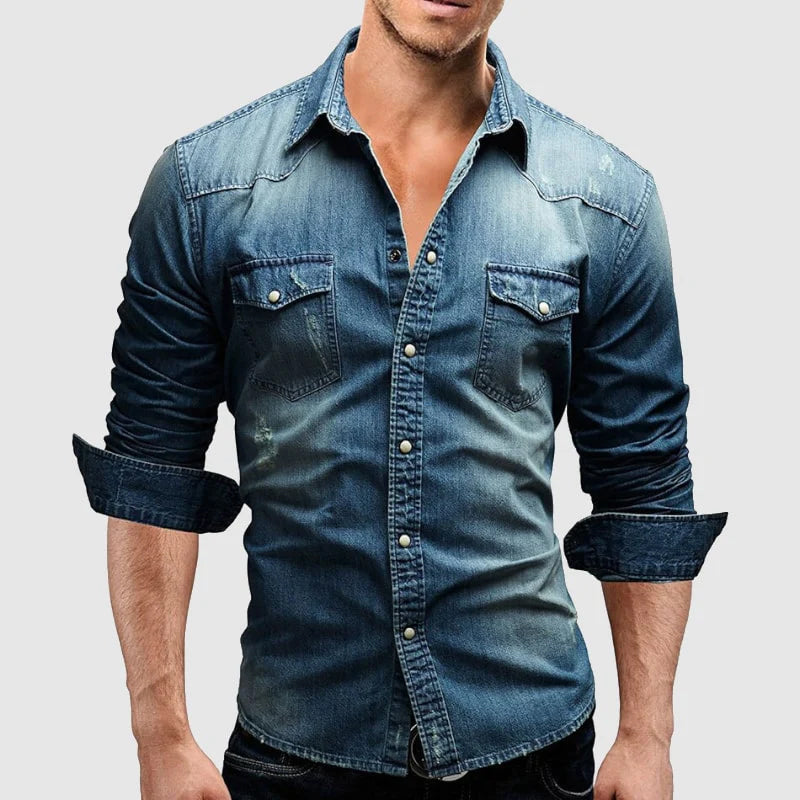 PHILIP™ | Chemise en jean coupe ajustée