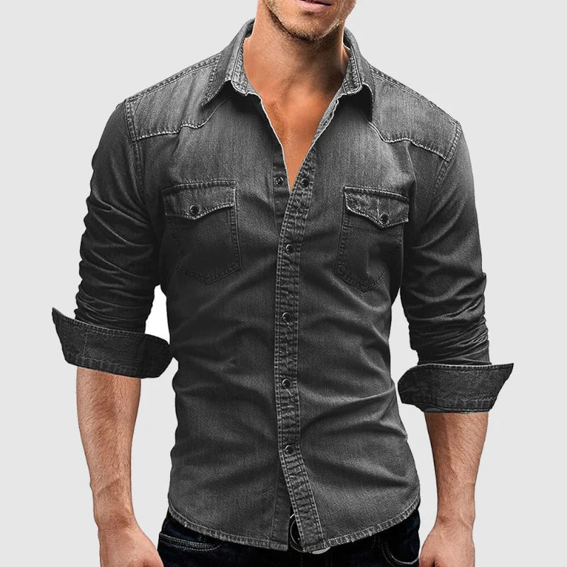 PHILIP™ | Chemise en jean coupe ajustée