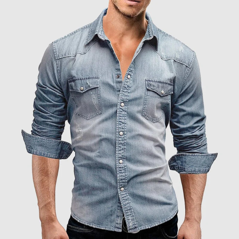 PHILIP™ | Chemise en jean coupe ajustée