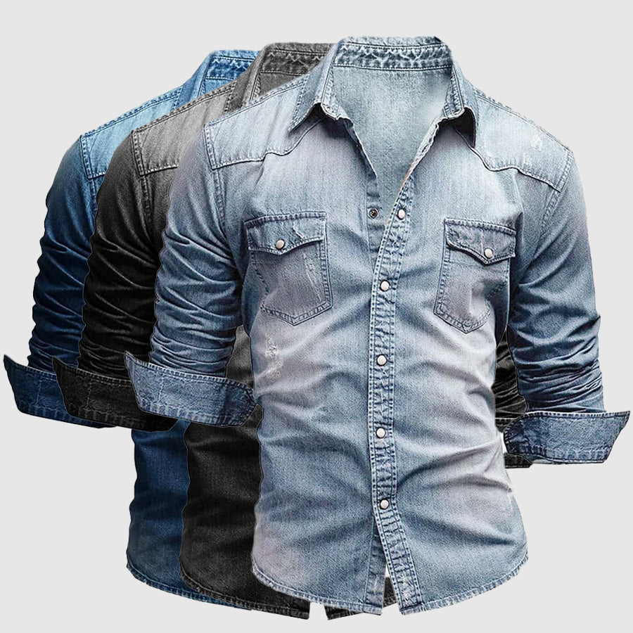 PHILIP™ | Chemise en jean coupe ajustée