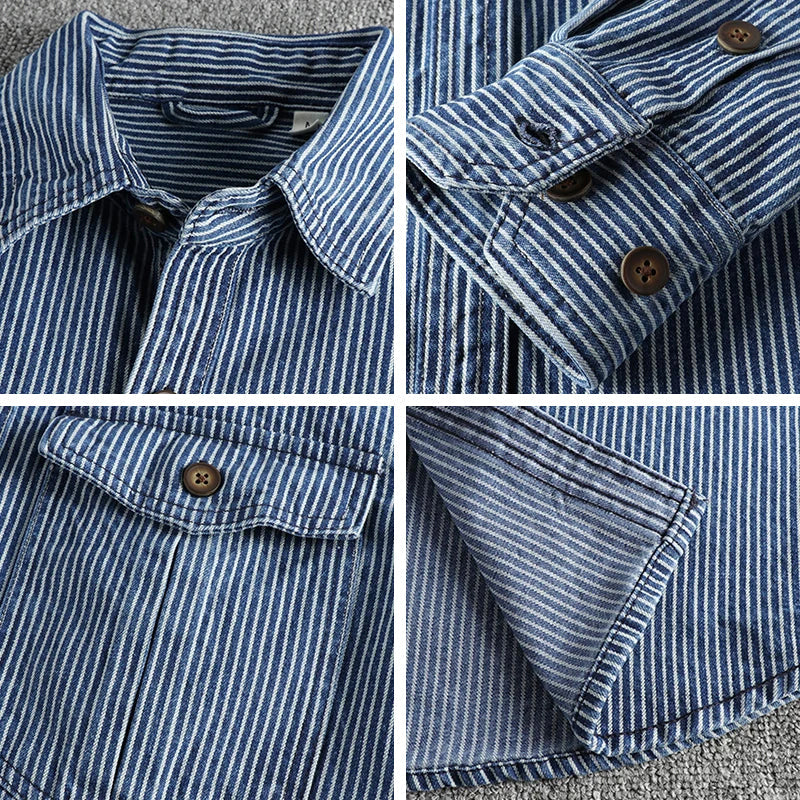 PHILIP™ | Chemise en jean rayée